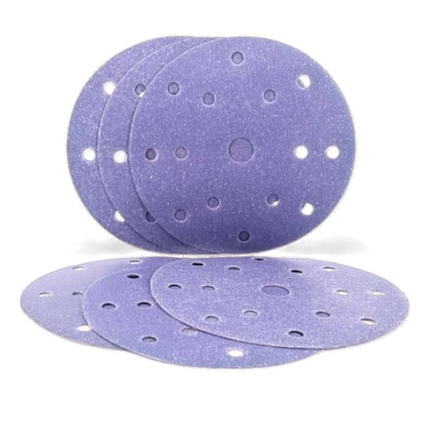 PrimeCut Ceramic Sanding Disc 15-Loch Ø 150 mm aufgefaechert stehend lila Schleifscheiben Keramik